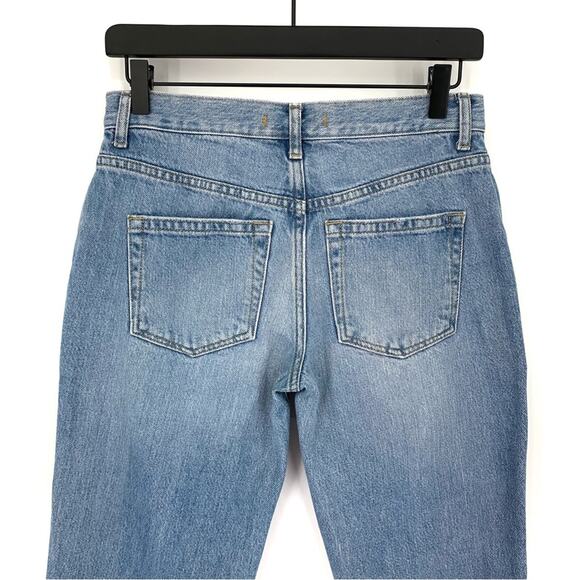 FREE PEOPLE We The Free Maggie Mid Rise Straight Jeans Light Wash 25 - Picture 11 of 12